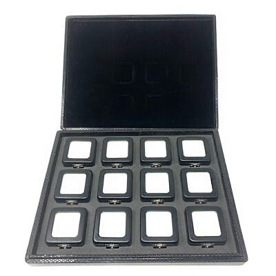 #ad Gemstone Leather Case Open Display Diamond Display Box Jewellery Stone Box $30.04