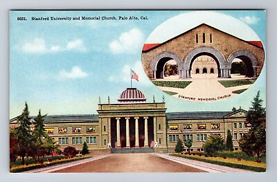 #ad Palo Alto CA California Stanford University Vintage Souvenir Postcard $6.99