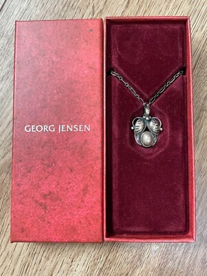#ad Georg Jensen Pendant of the Year Necklace 1994 Denmark SV925 in BOX $139.00