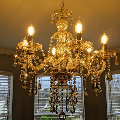 #ad European Style Crystal Pendant Light Living Room Chandelier Ceiling Lamp Fixture $149.00