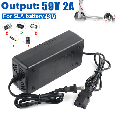#ad 48 Volt 2.5A Lead Acid Battery Charger For Electric Scooter E Bike 3 Holes 59V $21.89