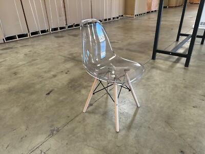 #ad #ad 32quot; H Acrylic Transparent Chair With Wood Legs $141.50