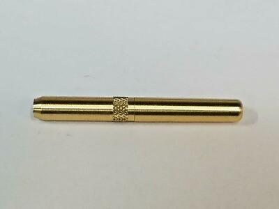 #ad ONE REAL BRASS METAL ONE HITTER PIPE DUGOUT BAT 3quot; MADE IN USA TOBACCO $12.89