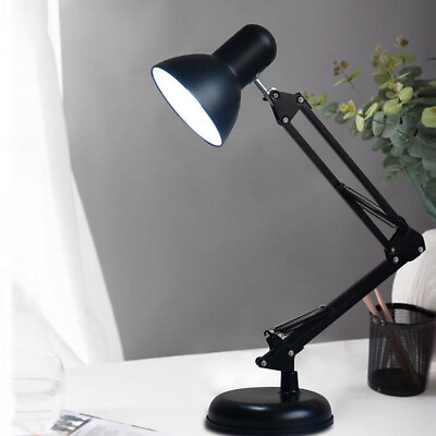 #ad Adjustable Swing Daylight LED Table Desk Stand Reading Light Lamp Black White $29.94