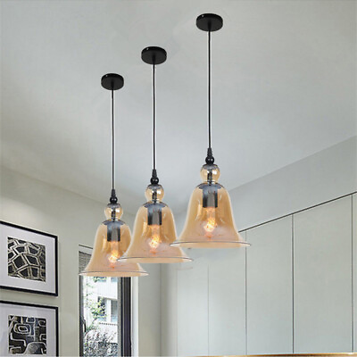 #ad 3X Kitchen Pendant Light Home Glass Lamp Shop Chandelier Lighting Ceiling Lights AU $265.66