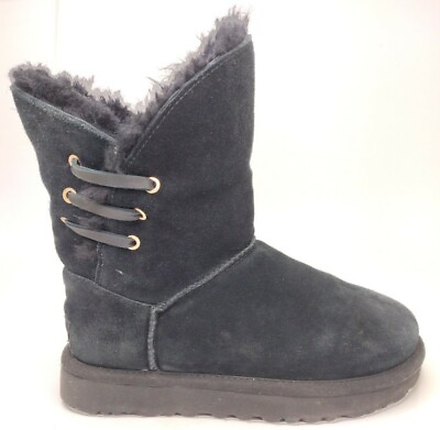 #ad Ugg Constantine Genuine Lamb Shearling Lined Boot Black Size 5 US 1018629 $59.99