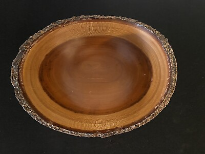 #ad Hand Carved Finished Hardwood bowl with Natrual Free Edge $30.00