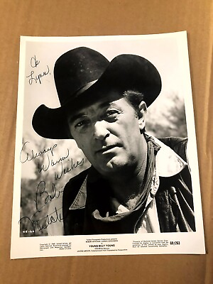 #ad Robert Mitchum Rare Vintage Original Autographed 8 10 Photo #x27;69 Western $55.99