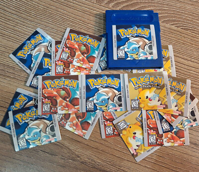 #ad Pokemon Game Boy Replacement Labels for Gen 1 Games Your Choice or CUSTOM $4.99