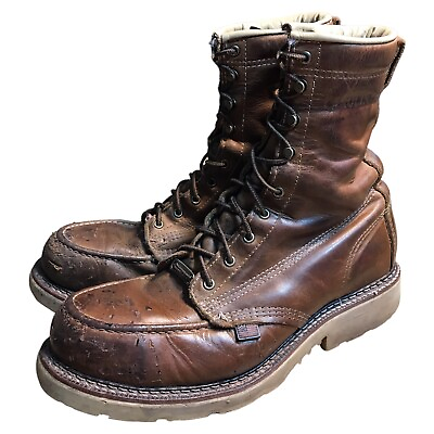 #ad Mens 11 D Carolina 8 Inch Steel Safety Moc Toe Work Boot Made USA CA7516 $55.98