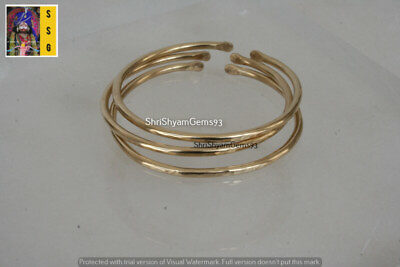 #ad Set of Three Hammered Brass Bracelet Adjustable Brass bangle Minimal Jewelry $20.31