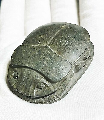 #ad Schist Stone Carved Egyptian Scarab $226.10