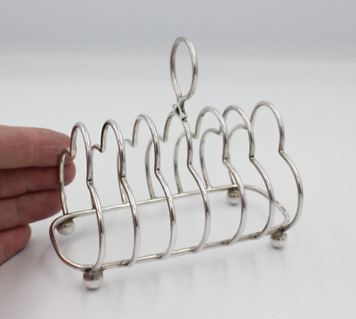 #ad A Lovely six Slice Sterling Silver Toast Rack Chester 1922 by Frank Barker GBP 140.00