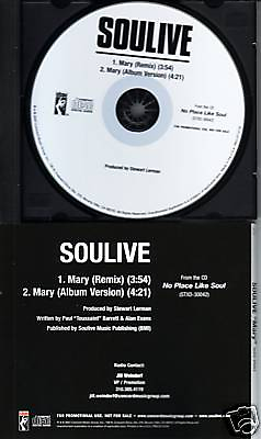 #ad SOULIVE Mary RARE REMIX PROMO RADIO DJ CD Single STAX USA seller MINT soul Live $14.99