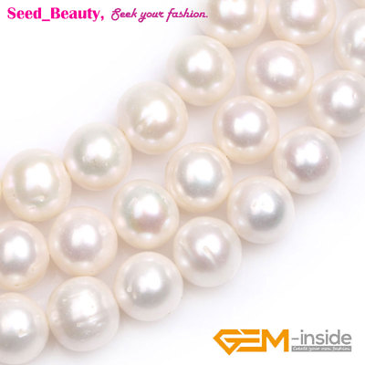 #ad Natural White Round Freshwater Pearls Gemstone Beads for Jewelry Making 15quot; $62.82