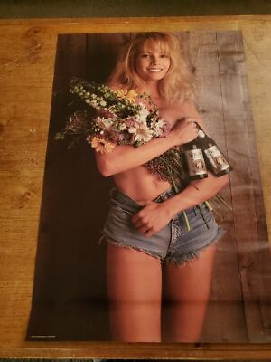#ad Sexy Vintage Strohs Light Poster Girl 1991 18 x 27 $19.99