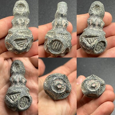 #ad Unique Near Eastern Wonderful Old Stone Rare Engraved Amulet $40.00