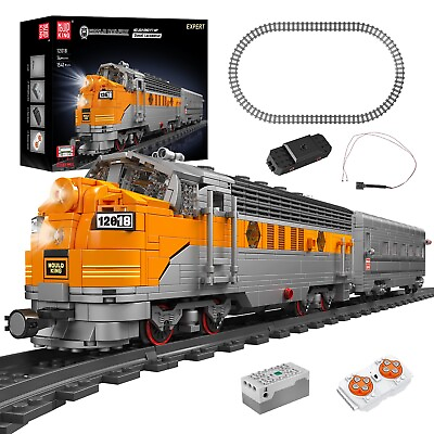 #ad Mould King 12018 Diesel Locomotive Train Railway Model Building Block Toy MOC $109.99