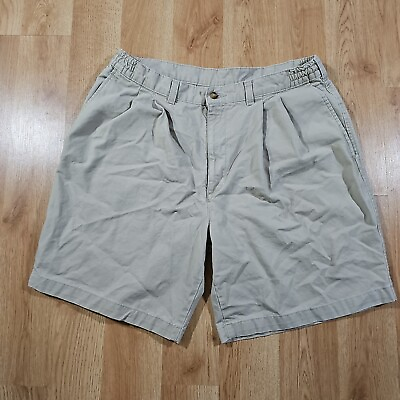 #ad Savane Mens Shorts Size 34 Chino Khaki 100% Cotton Classic Hiking Outdoor Active $9.97