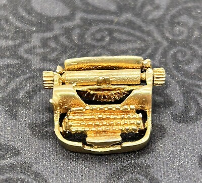 #ad Vintage 14k Yellow Gold Dimensional Movable Typewriter Charm 2.5g $249.00