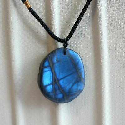 #ad Natural Labradorite Pendant Crystal Necklace Healing Stone Necklace H Sale C $5.22