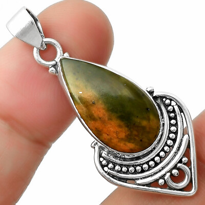 #ad Natural Chrome Chalcedony 925 Sterling Silver Pendant Jewelry P 1164 $9.99