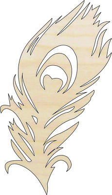 #ad Bird Feather Peacock Laser Cut Out Unfinished Wood Craft Shape BRD161 $51.82