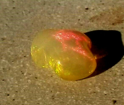 #ad Rare Yellow Orange Free Form Mexican Fire Opal 12 mm x 11mm x 6mm $120.00