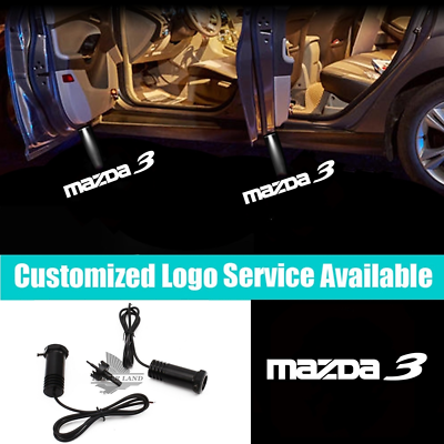 #ad 2x White Mazda 3 Logo Car Door Welcome Laser Projector Shadow Lights for Mazda 3 $20.99