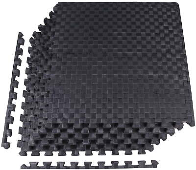 #ad 1 In. Thick Flooring Puzzle Exercise Mat with High Quality EVA Foam Interlocking $22.57