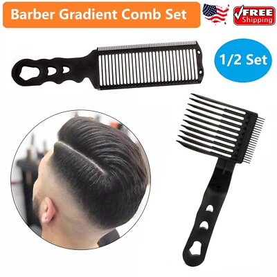 #ad 1 2 Set Barber Gradient Comb Cutting Comb Set Men#x27;s Styling Tools Professional $8.54