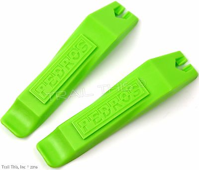 #ad Pair of 2 Pedro#x27;s Bicycle Tire Tube Change Levers Tool Set Lime Green $7.95
