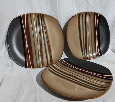 #ad Set Of 3 Bazaar Brown Salad Plates 8.3 4quot; Better Homes and Gardens Home Trends $24.99