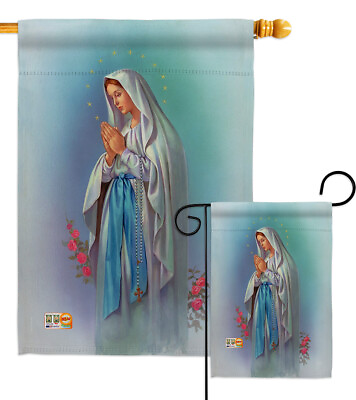 #ad Our Lady of Grace Faith Religious catholic virgin mary Garden House Yard Flag $69.95