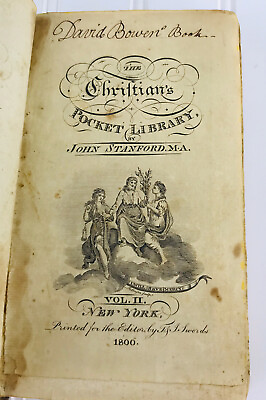 #ad Antique The Christian#x27;s Pocket Library New York 1800 Vol II John Stanford Book $125.00