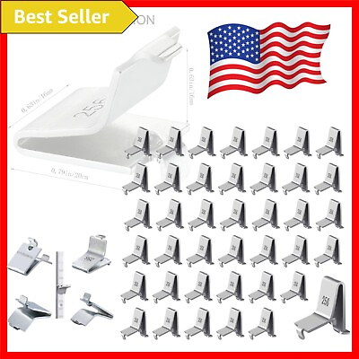 #ad Heavy Duty Metal Shelf Clips for Adjustable Storage Pack of 28 Silver Clips $36.39