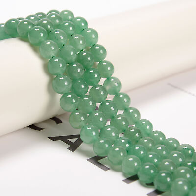 #ad Green Aventurine Smooth Round Beads 4mm 6mm 8mm 10mm 12mm 15.5quot; Strand $6.49