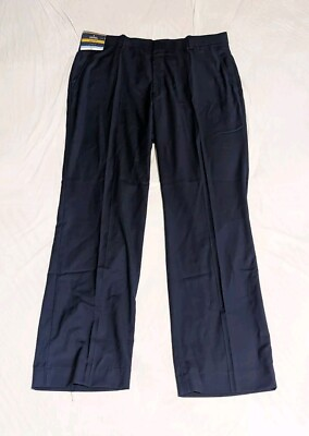 #ad Stafford Classic Fit Dress Pants Mens 36x32 Navy Blue NEW WITH TAGS $23.99