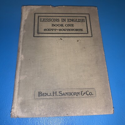 #ad Lessons in English Book One 1906. $8.99