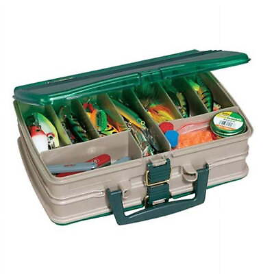 #ad Plano Synergy Double Sided Fishing Satchel Tackle Box Green White $20.39