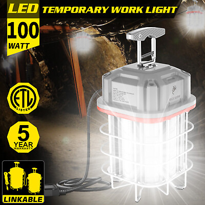 #ad Linkable Portable Hanging Work Construction Light LED 100W 5000K Plug and Play $63.52