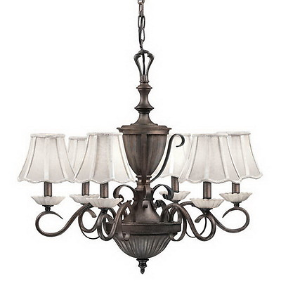 #ad #ad Legacy Bronze 6 Light Chandelier With Shades $411 $89.99