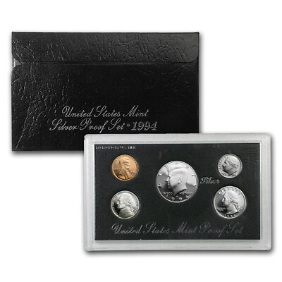 #ad 1 1994 S United States SILVER Proof Set in Original Box with COA $34.99