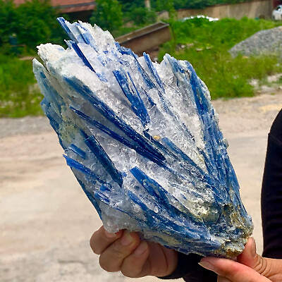 #ad 4.93LB Rare Natural beautiful Blue KYANITE with Quartz Crystal Specimen Rough $389.40