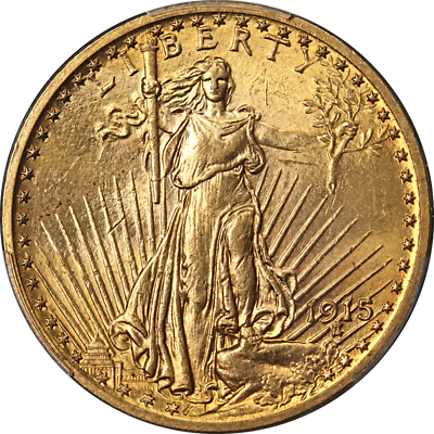 #ad 1915 P Saint Gaudens Gold $20 PCGS Unc Details Nice Eye Appeal Nice Strike $2776.00