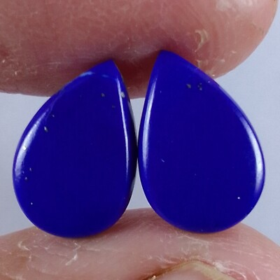 #ad AAA Natural Blue Lapis Lazuli Gemstone Matched Pair Perfect for DIY Projects $13.49