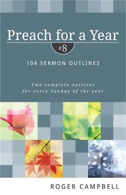 #ad Preach for a Year: 104 Sermon Outlines Paperback or Softback $14.33