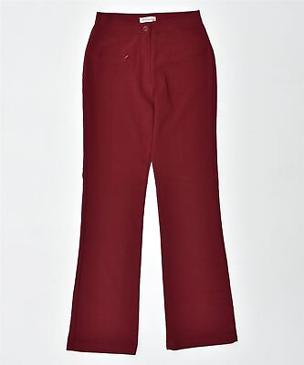 #ad DALHAO LIU Womens Bootcut Casual Trousers IT 42 Medium W28 L31 Burgundy FW03 GBP 6.50