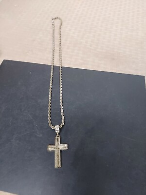 #ad Silver Cross With Chain $49.99