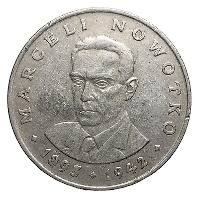 #ad Poland 20 Zlotych 1974 Copper nickel Coin Nowotko U66 GBP 3.50